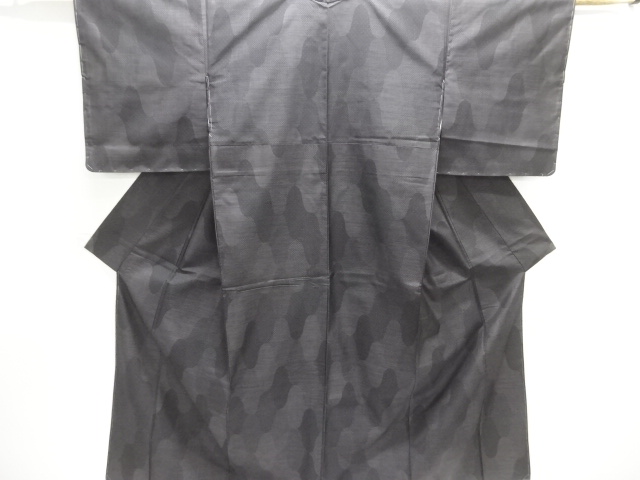 JAPANESE KIMONO / UNUSED DORO OSHIMA TSUMUGI (7 maruki) / WOVEN GRID
